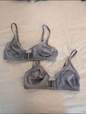 Quince Mesh Bralette Set 2-pack Medium Blue NEW